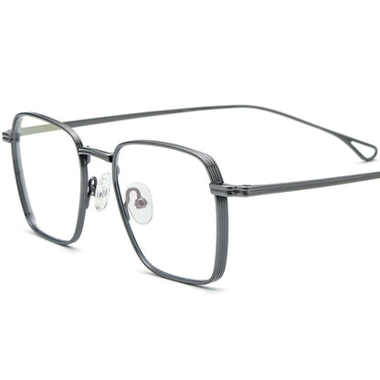 Designer Pure Titanium Square Optical Frame - Grey - MCROONS