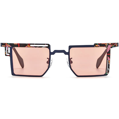 Square Titanium Sunglasses - MCROONS - detail view