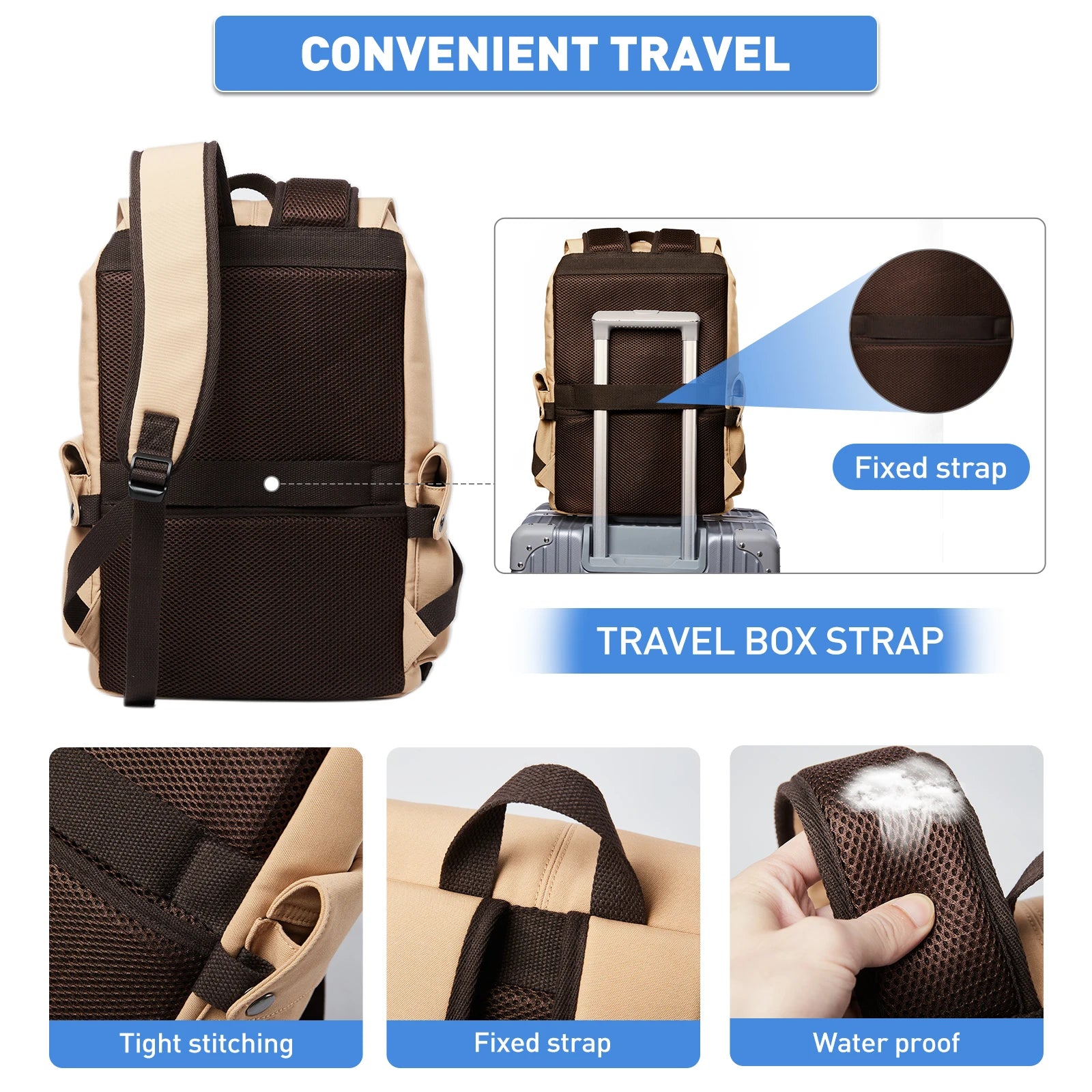 Classic Flap Laptop Backpack Bags for Men Casual Outdoor Anti-Theft Travel Backpack Bags