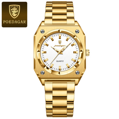 Poedagar 788 Women's Luxury Quartz Watch – Stainless Steel Band, Waterproof, Luminous