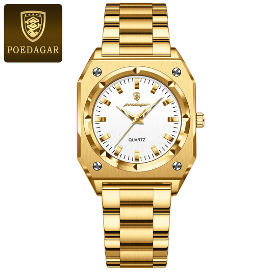 Poedagar 788 Women's Luxury Quartz Watch – Stainless Steel Band, Waterproof, Luminous