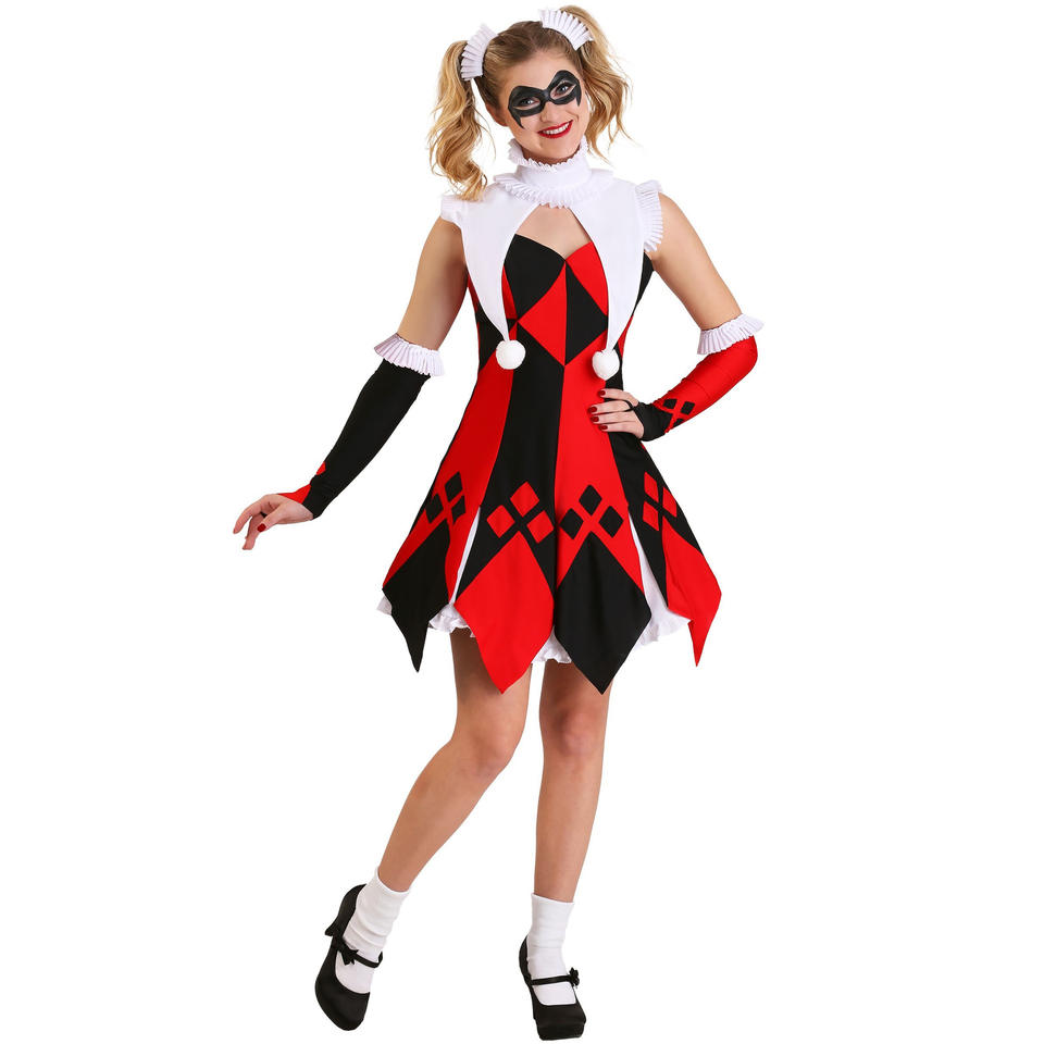 Harlequin Circus Clown Suit Costume