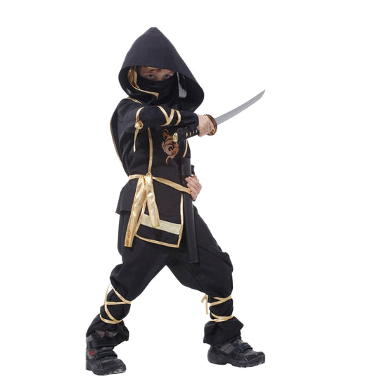 Little Ninja Warrior Boys Kids Halloween Costume - MCROONS front view