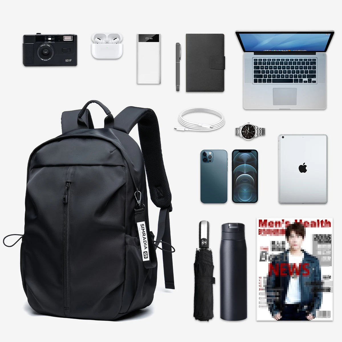 Hot Sale Customized Logo Men'S Backpack Fashion Waterproof Laptop Backpack Oxford Casual Backpacks for Men