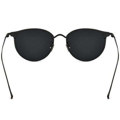 Titanium Round Polarized Sunglasses Vintage - MCROONS - back