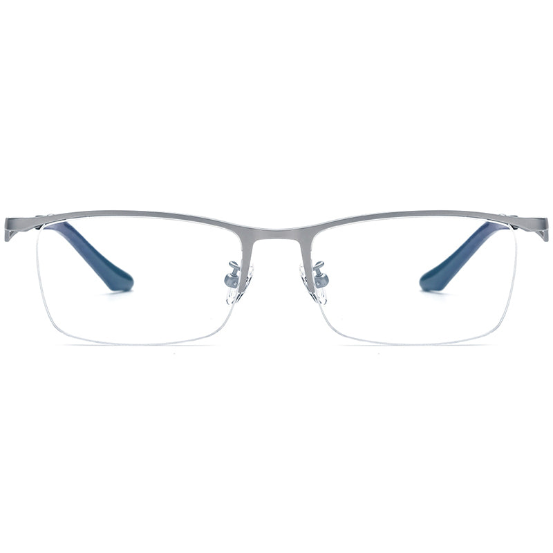 Half-Rim Square Titanium Optical Glasses Frame - MCROONS - front view