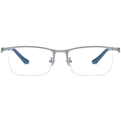 Half-Rim Square Titanium Optical Glasses Frame - MCROONS - front view