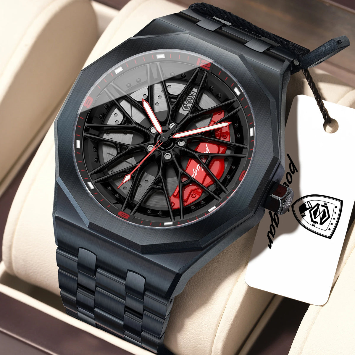 Poedagar 809 Men's Luxury Quartz Watch – Stainless Steel Band, Waterproof, Luminous