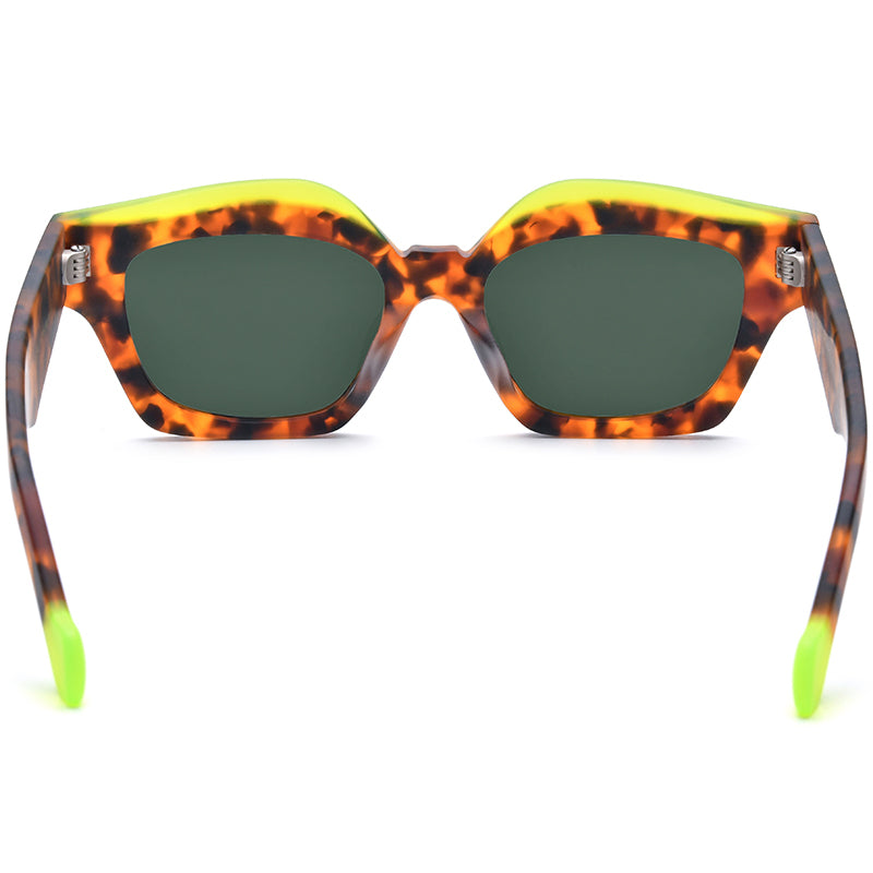 Oversized Cat Eye Acetate Polarized Sunglasses - MCROONS - back view