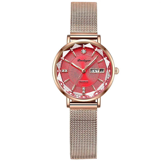 Poedagar 3013 Women's Luxury Quartz Watch – Stainless Steel Band, Waterproof, Date