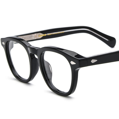 Small Square Acetate Optical Glasses Frame Vintage - Black - MCROONS