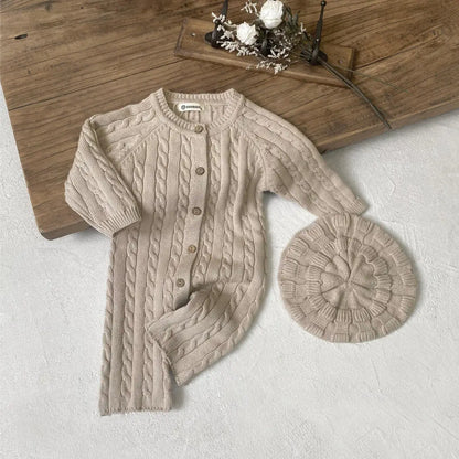 Winter Newborn Baby Knit Romper Toddler Boy Clothes Comfortable Knitwear Baby Knitted Clothing