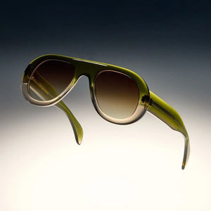 MCROONS unisex oversized square two-tone sunglasses with UV400 TAC lenses, stylish eyewear with bold frame design.