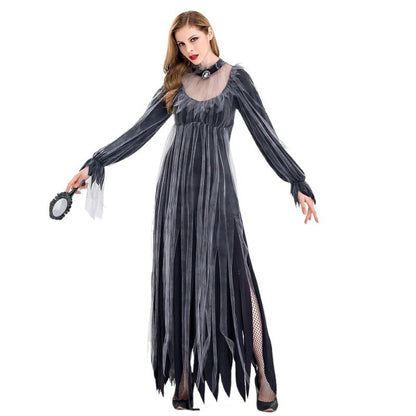 Ghost Bride Tattered Tulle Halloween Costume - MCROONS detail