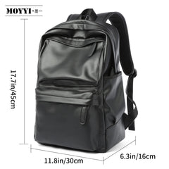 Wholesale PU Laptop Backpack Bags for Men Business Travel PU Leather Men'S Backpack