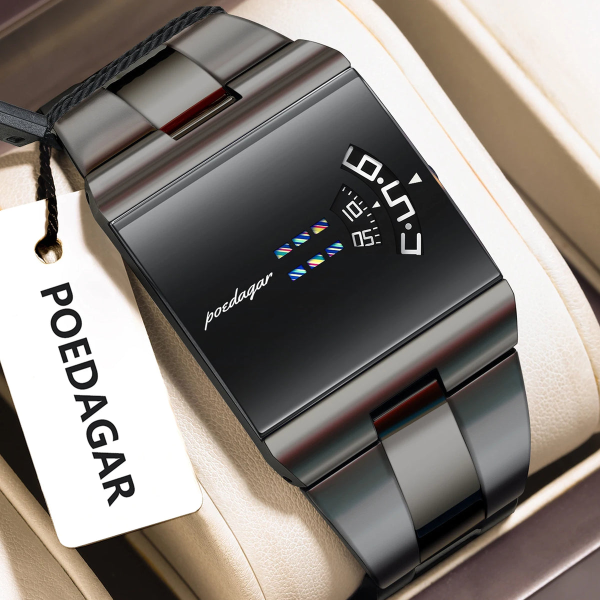 Poedagar 857 Men's Luxury Quartz Watch – Stainless Steel Band, Waterproof