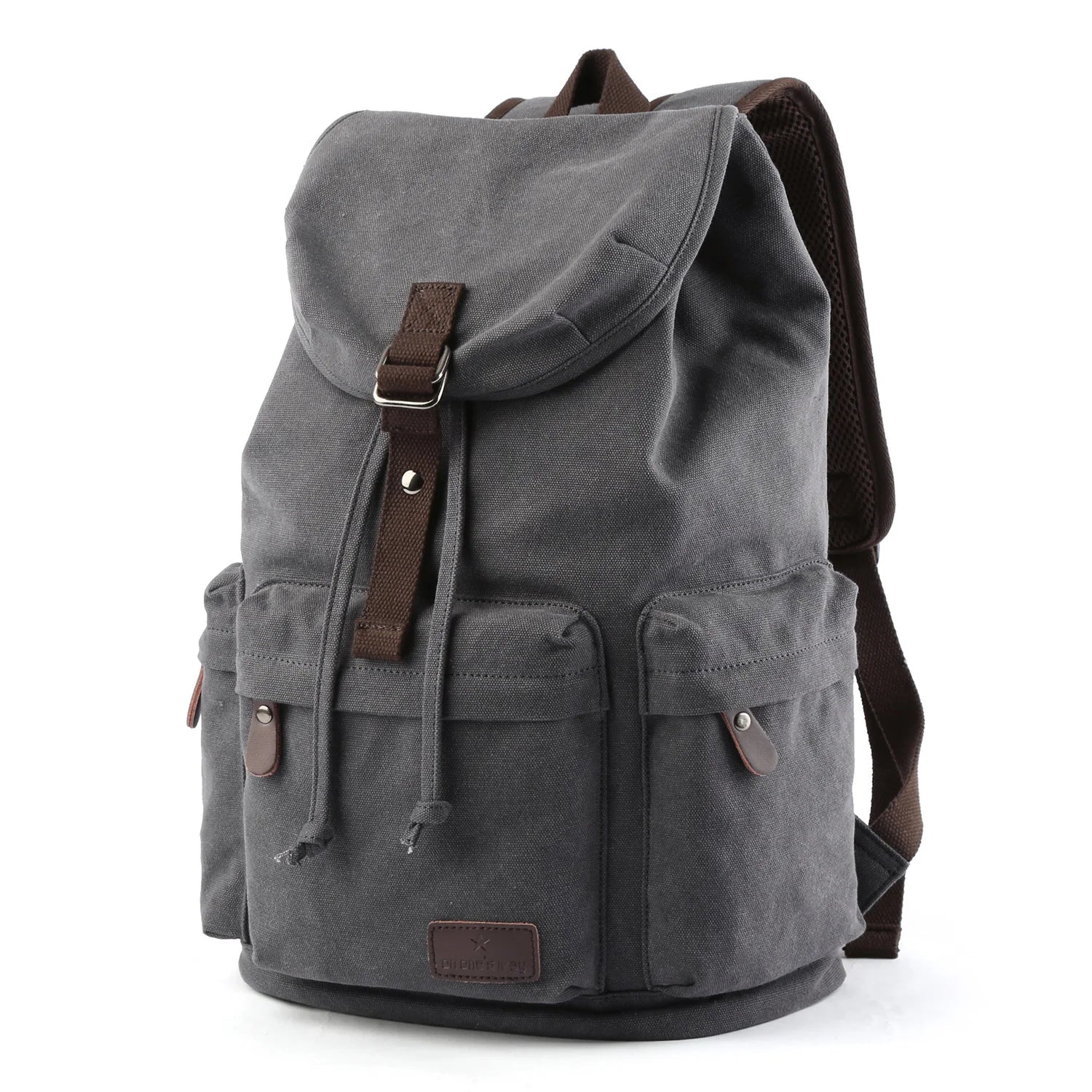 MOYYI Anti-Theft Canvas Bag for Men Outdoor Knapsack Hiking Laptop Backpack