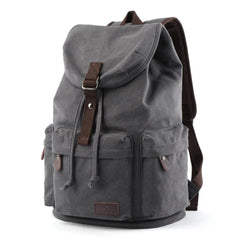 MOYYI Anti-Theft Canvas Bag for Men Outdoor Knapsack Hiking Laptop Backpack