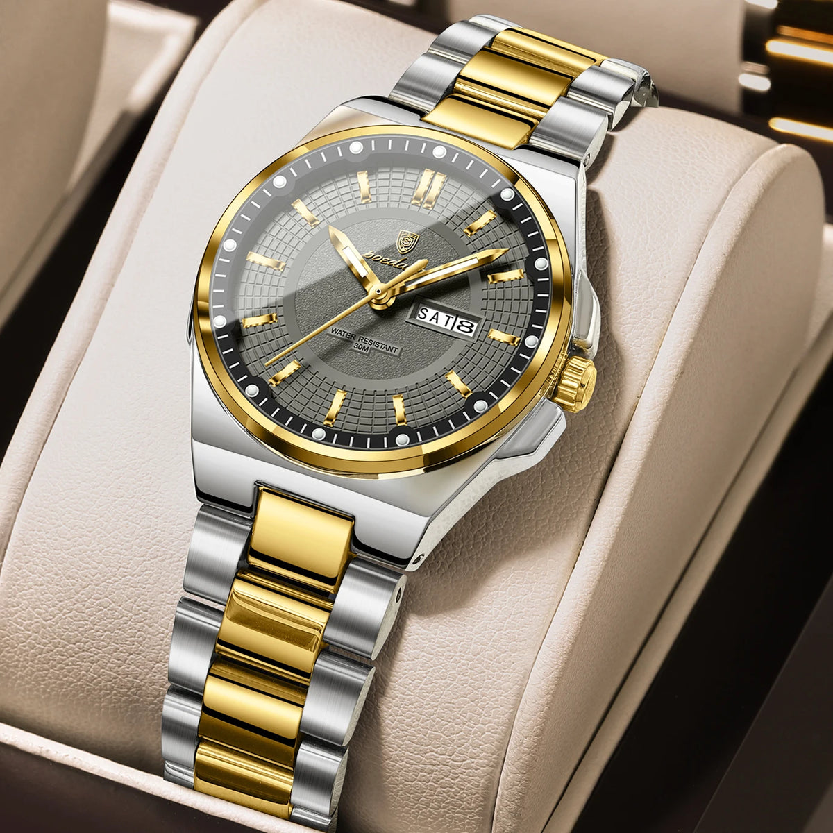 Poedagar 796 Women's Luxury Quartz Watch – Stainless Steel Band, Waterproof, Luminous, Date