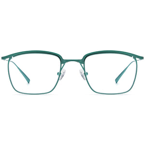 Browline Square Titanium Optical Glasses Frame - MCROONS - front view