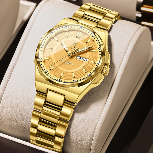 Poedagar 796 Women's Luxury Quartz Watch – Stainless Steel Band, Waterproof, Luminous, Date