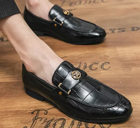 Italian Design Men's Hard-Wearing Comfortable Business Formal Slip-On Dress Shoes Size 46-47