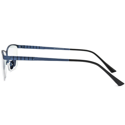 Half-Rim Square Titanium Optical Glasses Frame - MCROONS - side view