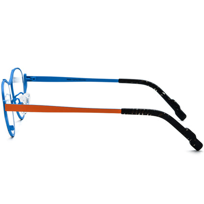 Colourful Titanium Retro Cat Eye Optical Glasses Frame - MCROONS - side view