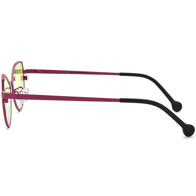 Colourful Titanium Cat Eye Sunglasses Polarized - MCROONS - side view