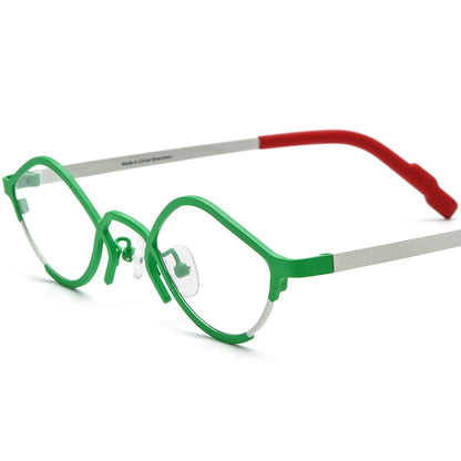 Matte Titanium Small Cat Eye Optical Glasses Frame - Matte Green - MCROONS