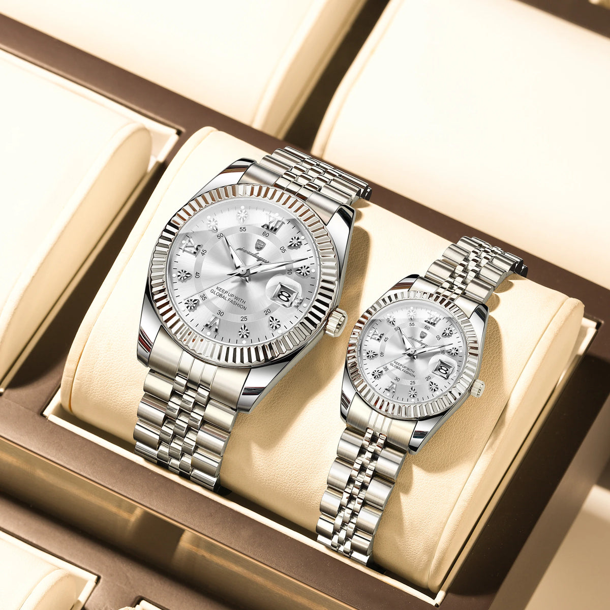 Poedagar CP910780 Women's Luxury Quartz Watch – Stainless Steel Band, Waterproof, Luminous, Date