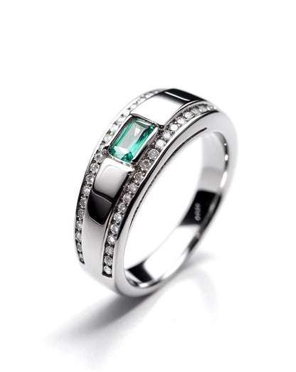 Stylish Rhodium Plated Fine Jewelry for Women Fashionable Rings & Pendants & Charms with Zircon for Parties