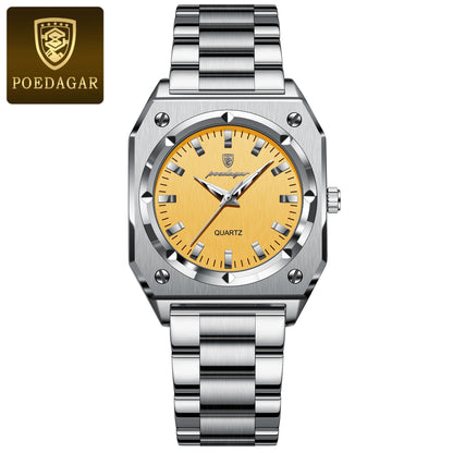 Poedagar 788 Women's Luxury Quartz Watch – Stainless Steel Band, Waterproof, Luminous