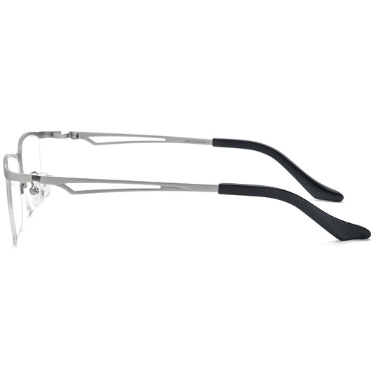 Half-Rim Square Titanium Optical Glasses Frame - MCROONS - side view