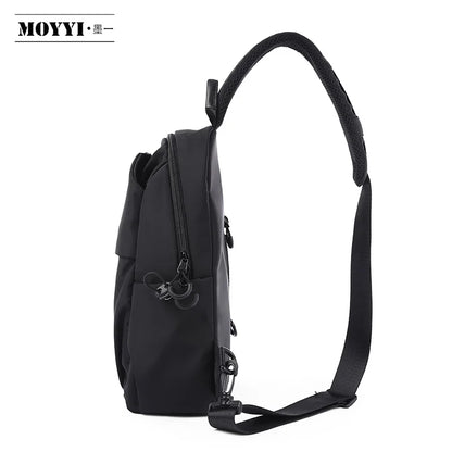 MOYYI Wholesale Waterproof Oxford Chest Bag Unisex Style Causal Sling Bags for Men Shoulder Crossbody Bag without Logo Design