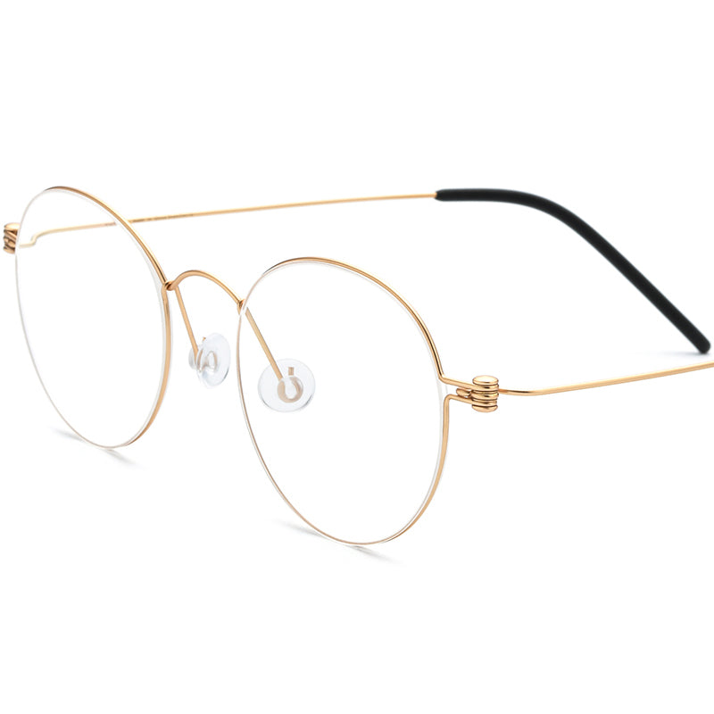Titanium Round Optical Glasses Screwless - MCROONS - front