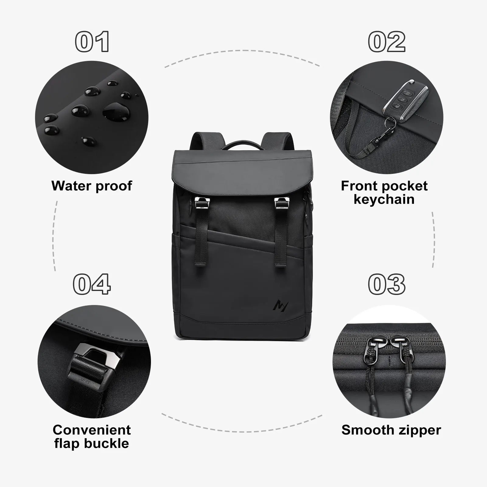 MOYYI Waterpoof Business Backpack Bags for Men Travel Backpack Laptop Backpack Bags