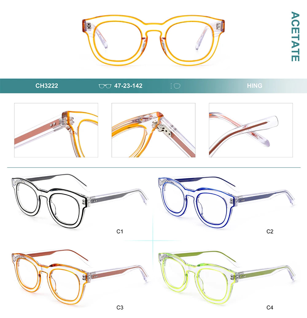 Premium Unisex Acetate Eyeglasses - Gallery View 4
