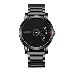 Poedagar 606 Men's Luxury Chronograph Quartz Watch – Leather Strap, Waterproof, Date