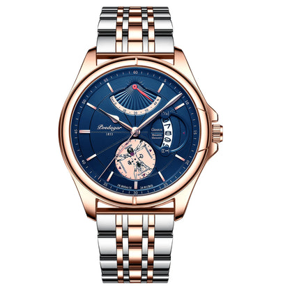 Poedagar 802 Men's Luxury Quartz Watch – Leather Strap, Waterproof, Date