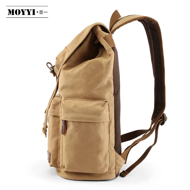 Custom Logo Anti-Theft Outdoor Backpack Hiking Daily Bag for Men Canvas Travel Backpack