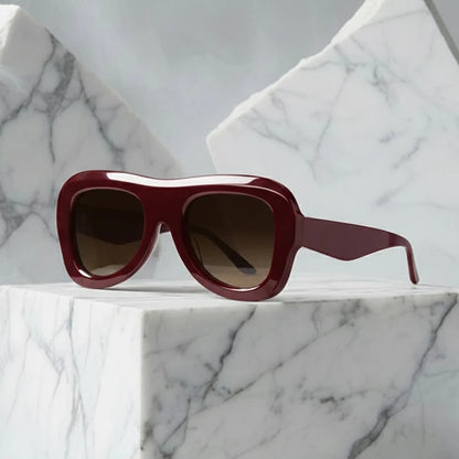 MCROONS Oversized Square Acetate Sunglasses — Polarized UV400, Unisex