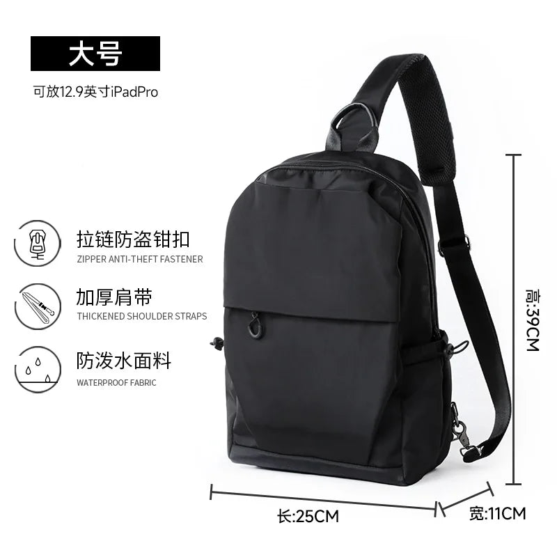 Wholesale Unisex Waterproof Crossbody Shoulder Bags Travel Sling Bags Customized Chest Bag for Men