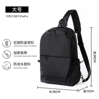 Wholesale Unisex Waterproof Crossbody Shoulder Bags Travel Sling Bags Customized Chest Bag for Men