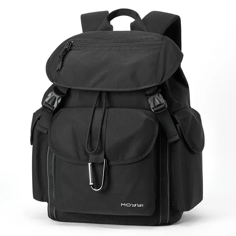 MOYYI Large Capacity 14 Inch Laptop Backpack for Men Outdoor Reflective Webbing School Bags Travel Backpack with Trolley Sleeve