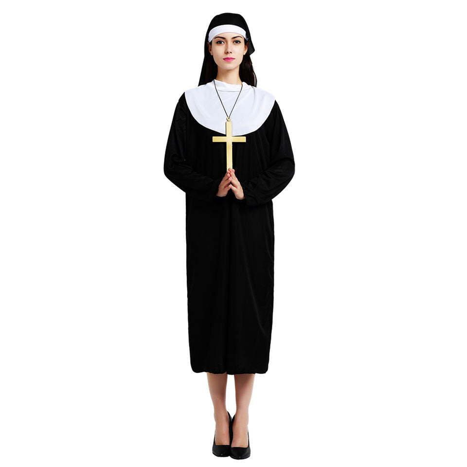 Black Robe Nun Costume