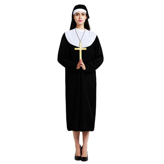 Black Robe Nun Costume