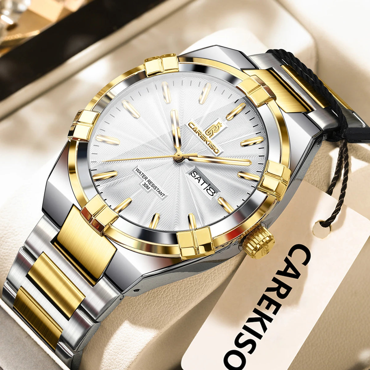 Poedagar C109 Men's Luxury Quartz Watch – Stainless Steel Band, Waterproof, Luminous, Date