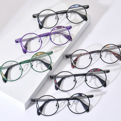 Ultralight Titanium Round Optical Glasses - MCROONS - side view