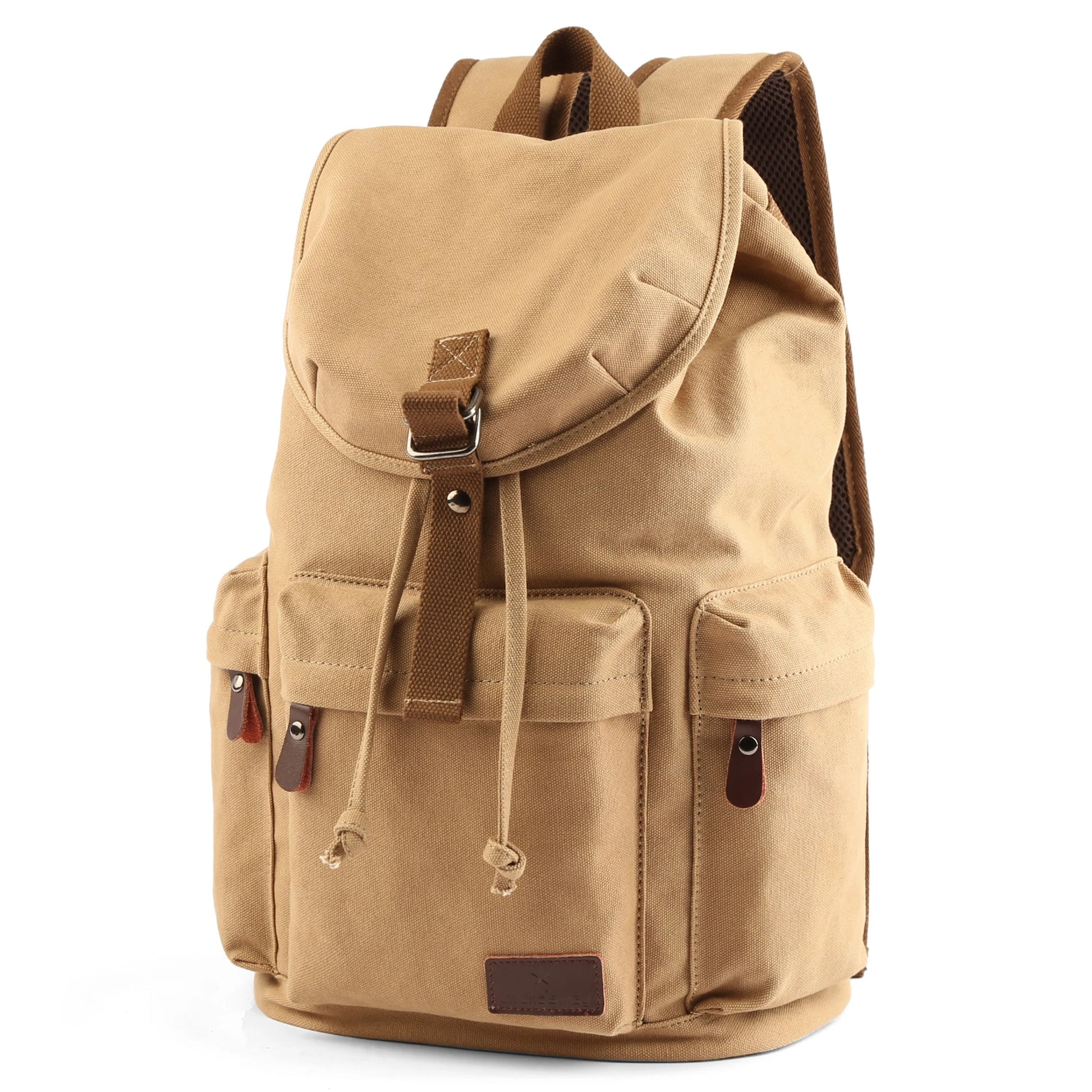 MOYYI Anti-Theft Canvas Bag for Men Outdoor Knapsack Hiking Laptop Backpack